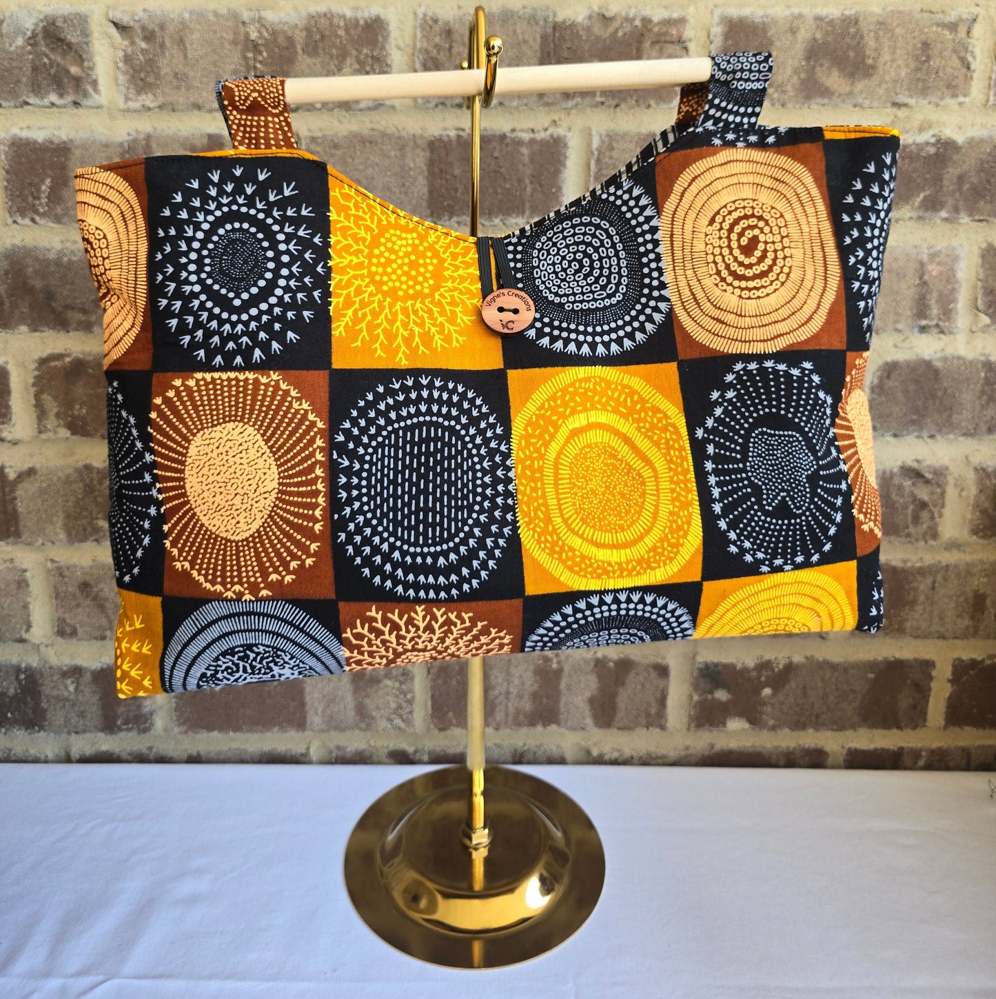 Large African fabric bag