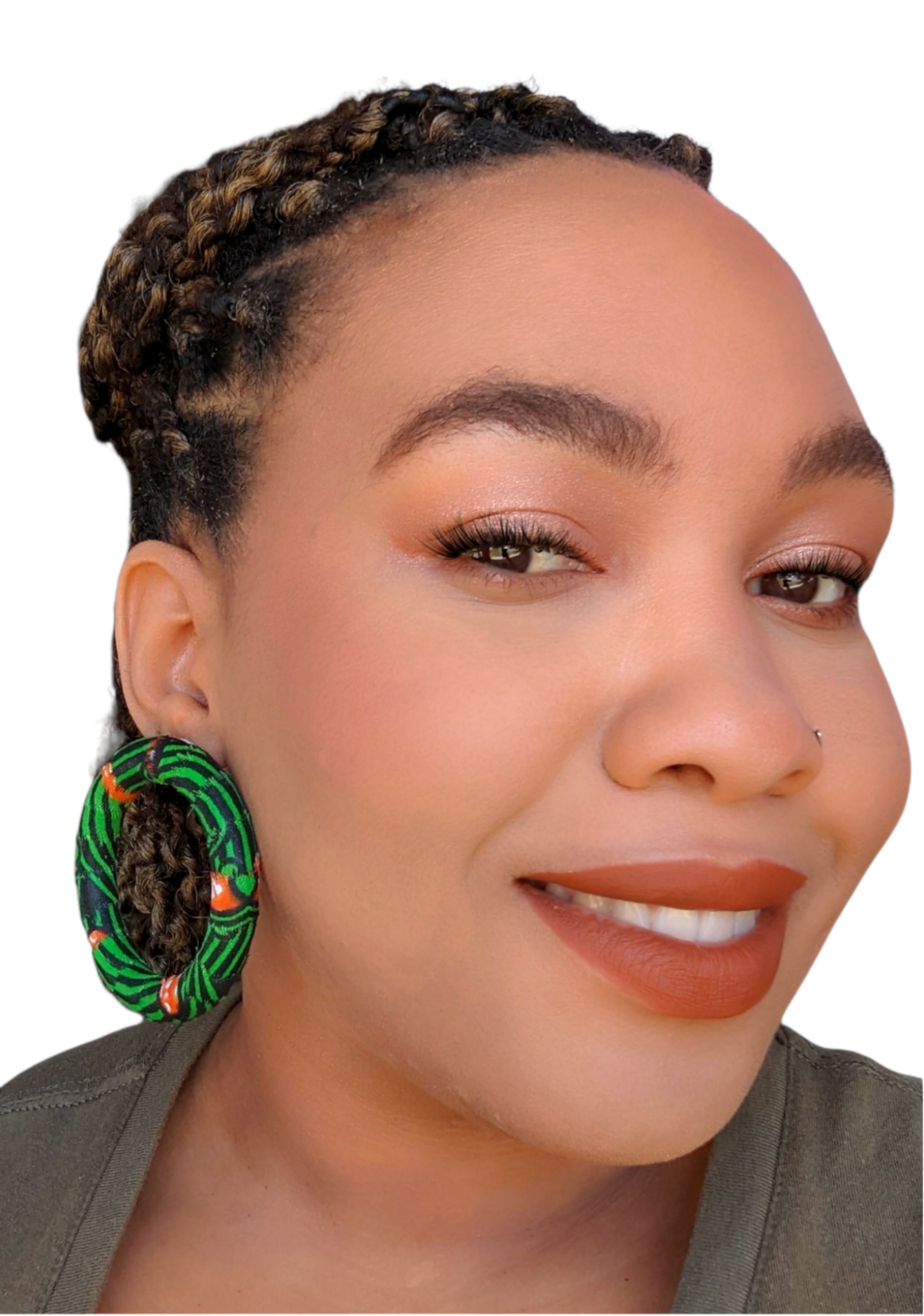 Large round Stud earrings