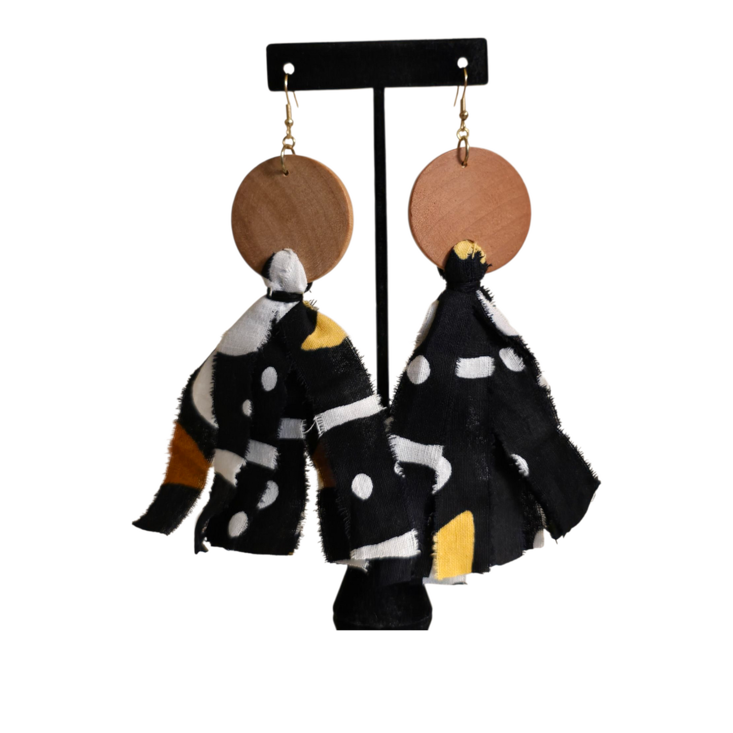 Wood Tassel earrings