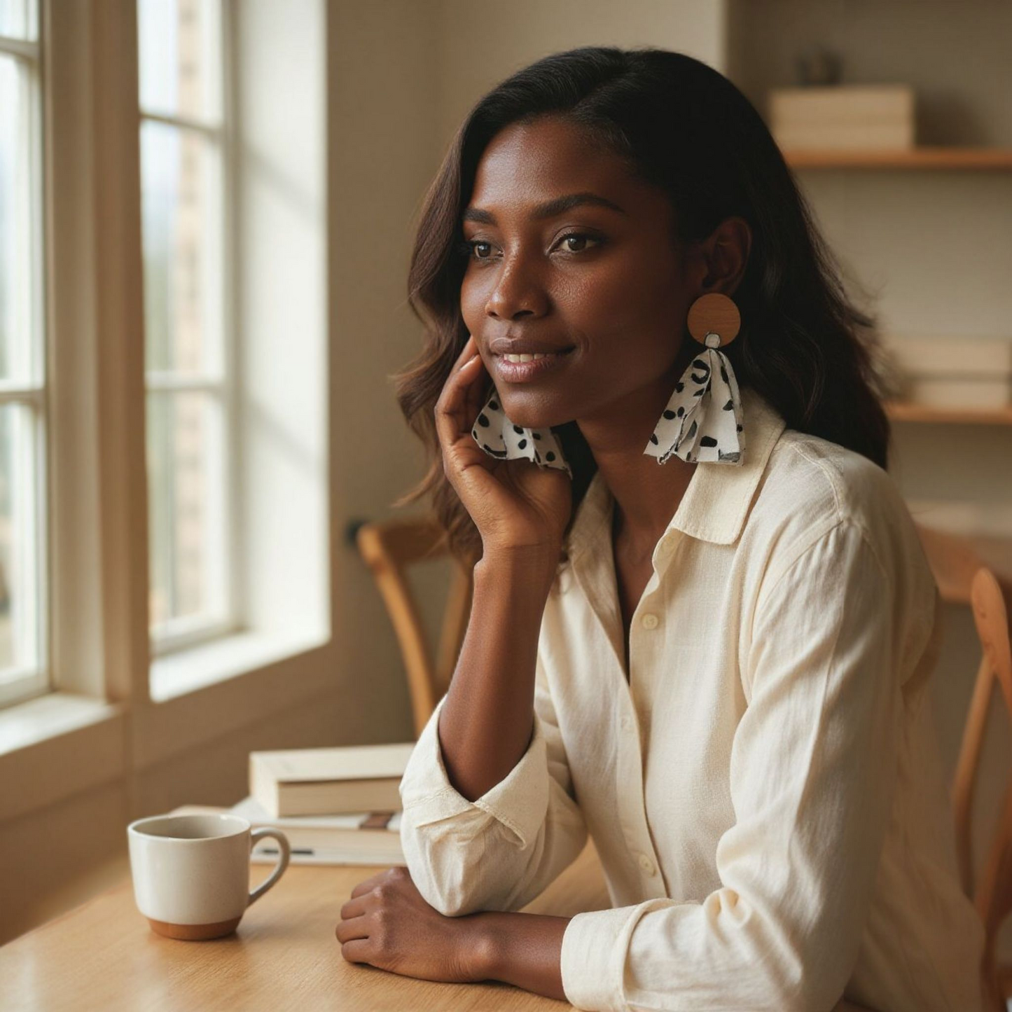 Wood Tassel earrings