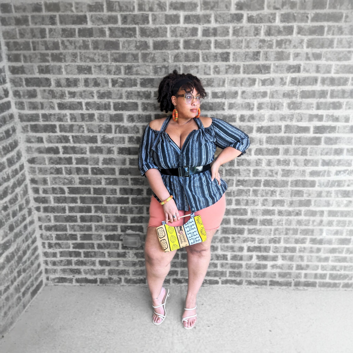 Small African inspired print purse