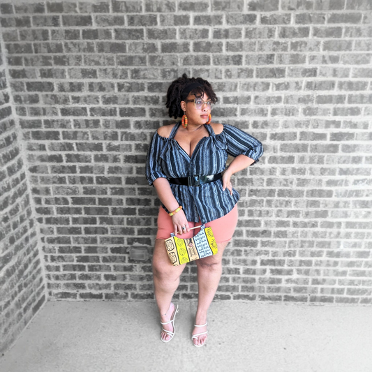 Small African inspired print purse