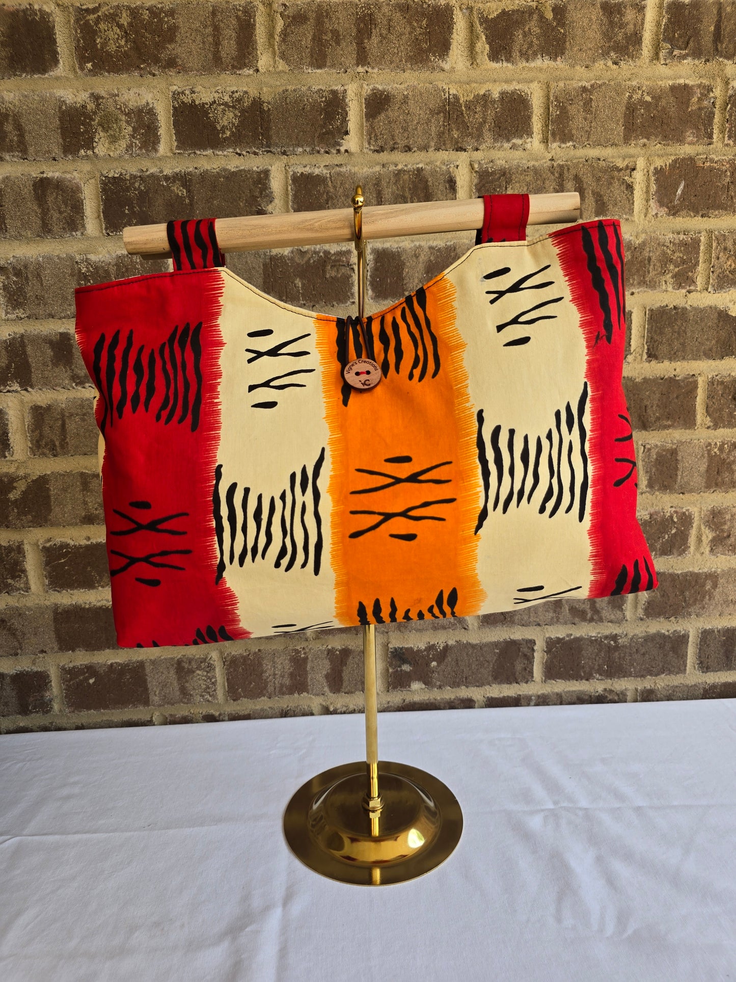 Large African fabric bag