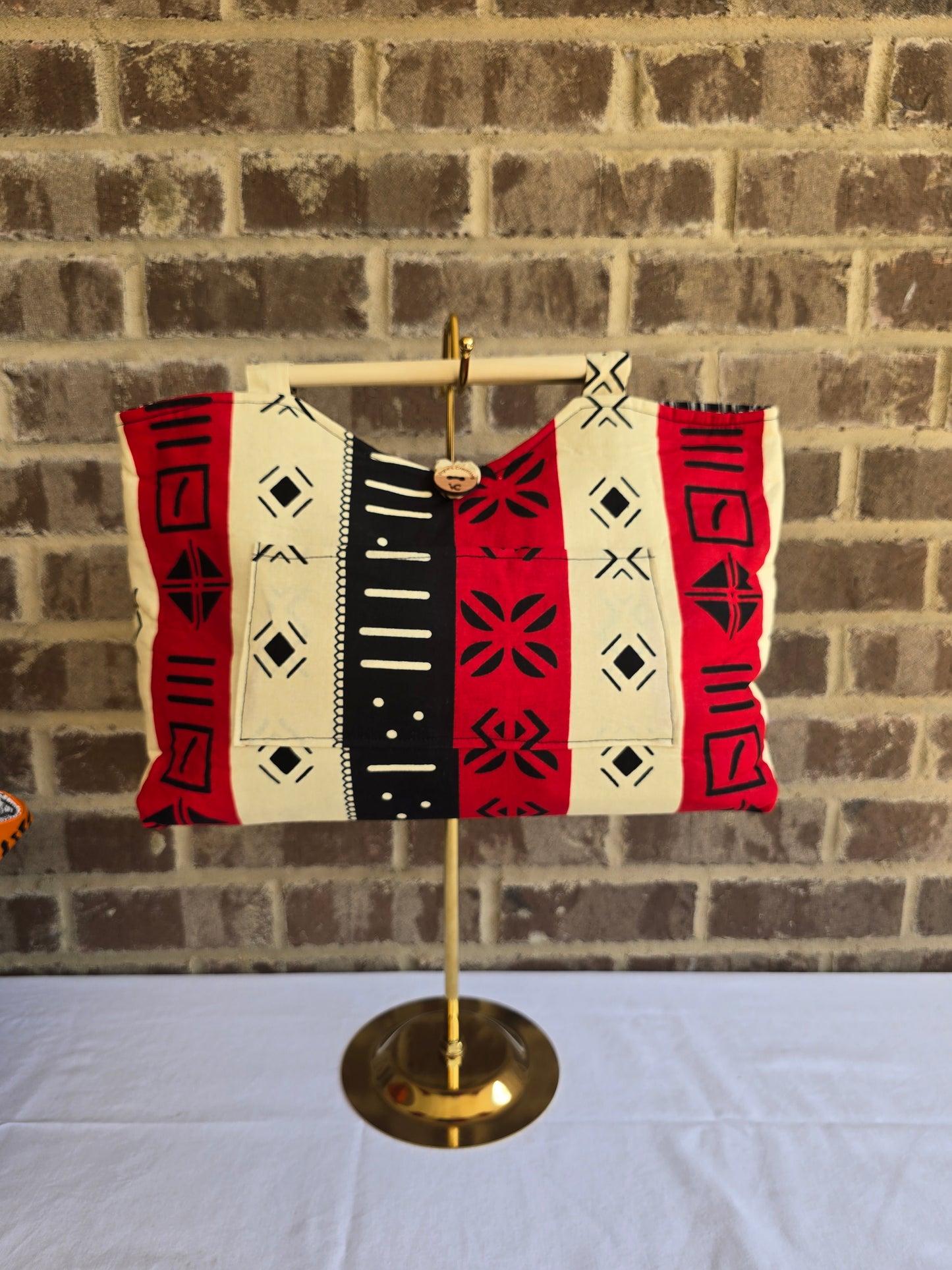 Large African fabric bag
