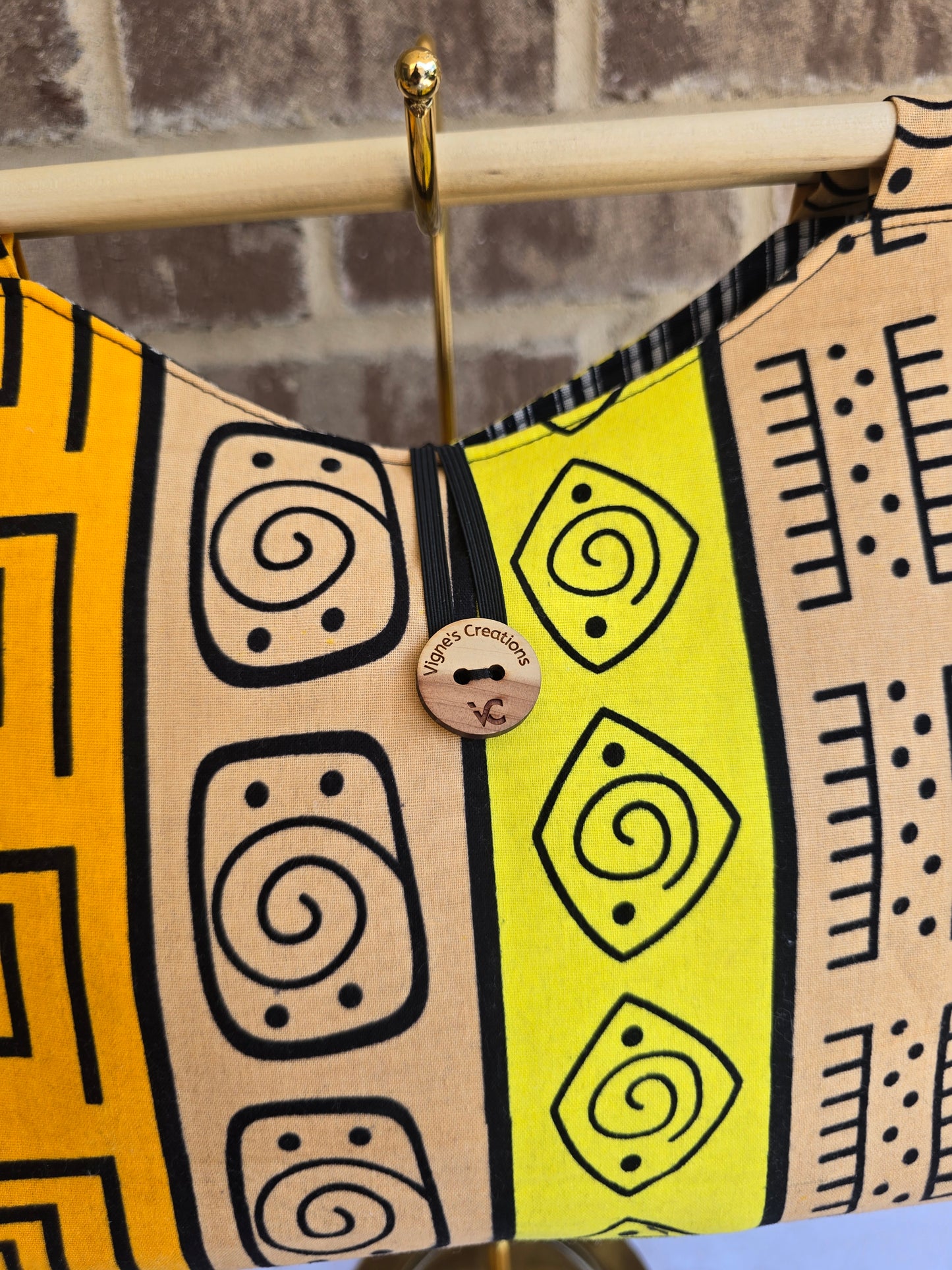Large African fabric bag
